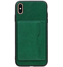 Stand Back Cover 1 Pases para iPhone XS Max Green