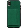 Staand Back Cover 1 Pasjes voor iPhone XS Max Groen