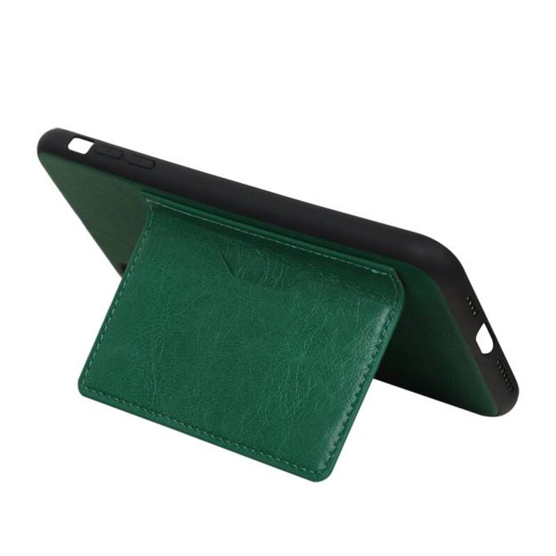 Staand Back Cover 1 Pasjes voor iPhone XS Max Groen