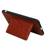 Copertura posteriore in piedi 1 Passa per iPhone XS Max Brown