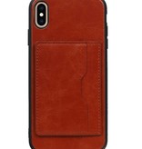 Standing Back Cover 1 Passes for iPhone XS Max Brown