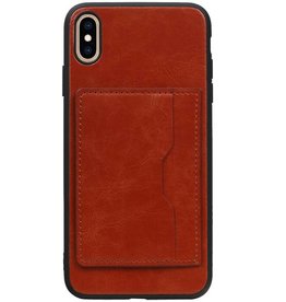 Standing Back Cover 1 Passes für das iPhone XS Max Brown