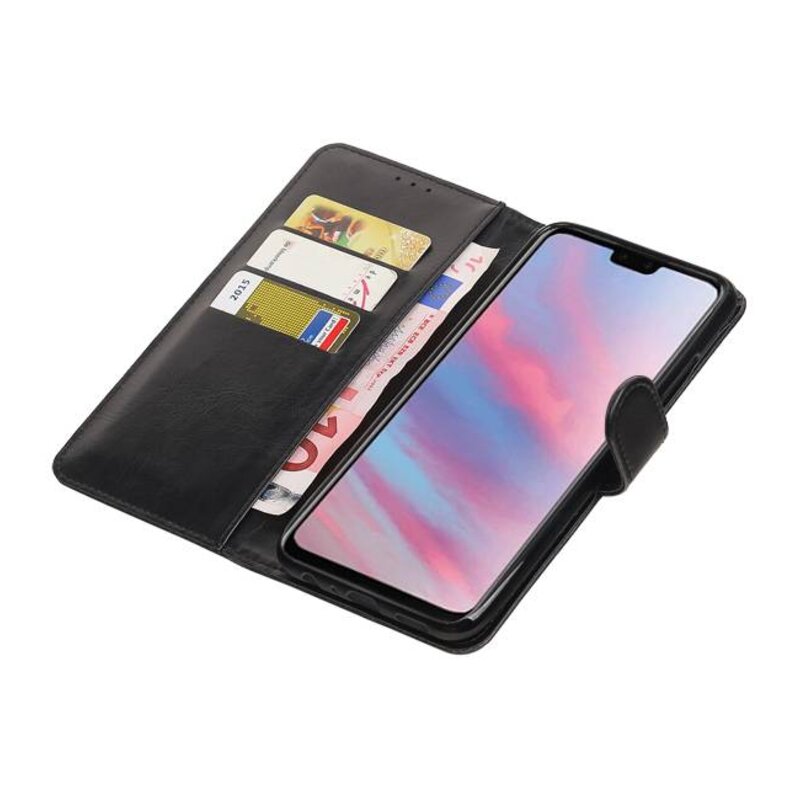 Style de livre Pull Up pour Huawei Y9 2019 noir