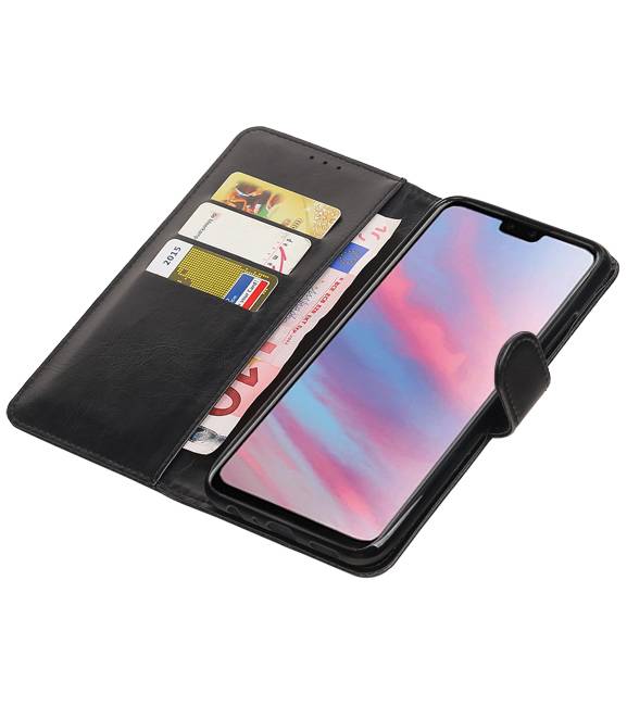 Pull Up Bookstyle voor Huawei Y9 2019 Zwart