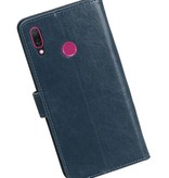 Pull Up Bookstyle voor Huawei Y9 2019 Blauw