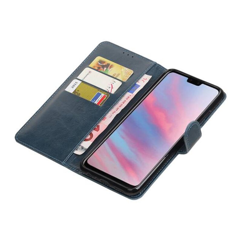 Pull Up Bookstyle for Huawei Y9 2019 Blue
