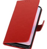 Pull Up Bookstyle voor Huawei Y9 2019 Rood