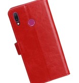 Pull Up Bookstyle voor Huawei Y9 2019 Rood