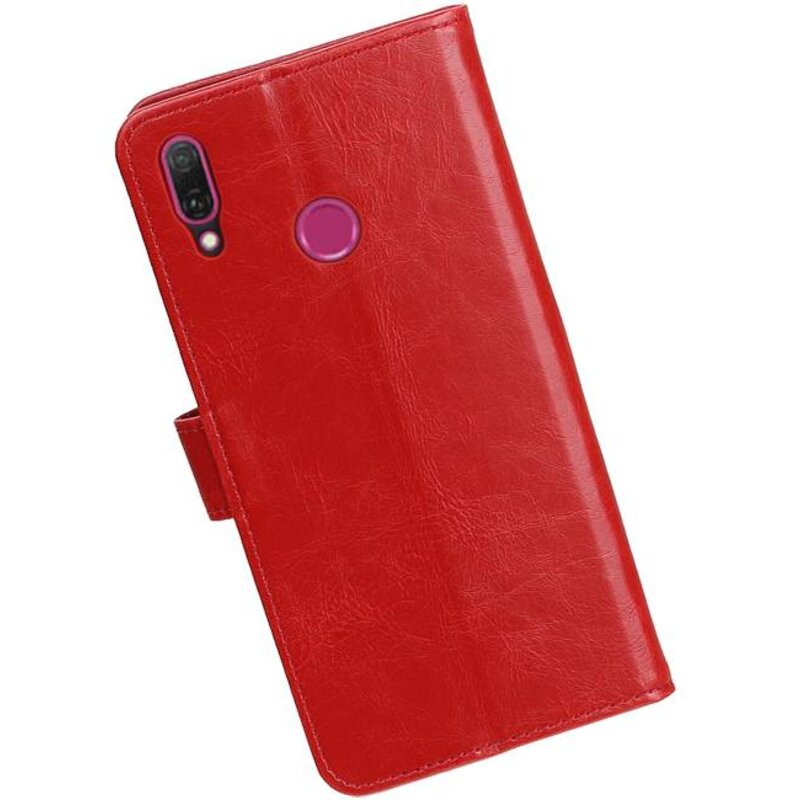 Style de livre Pull Up pour Huawei Y9 2019 rouge