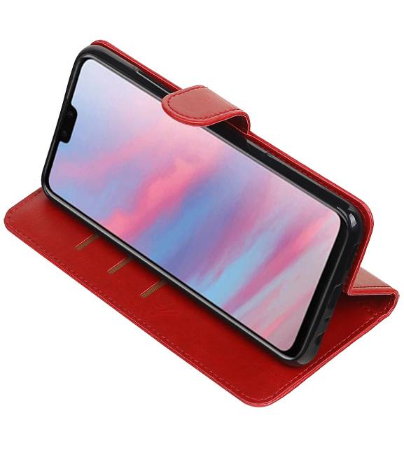Pull Up Bookstyle per Huawei Y9 2019 Rosso