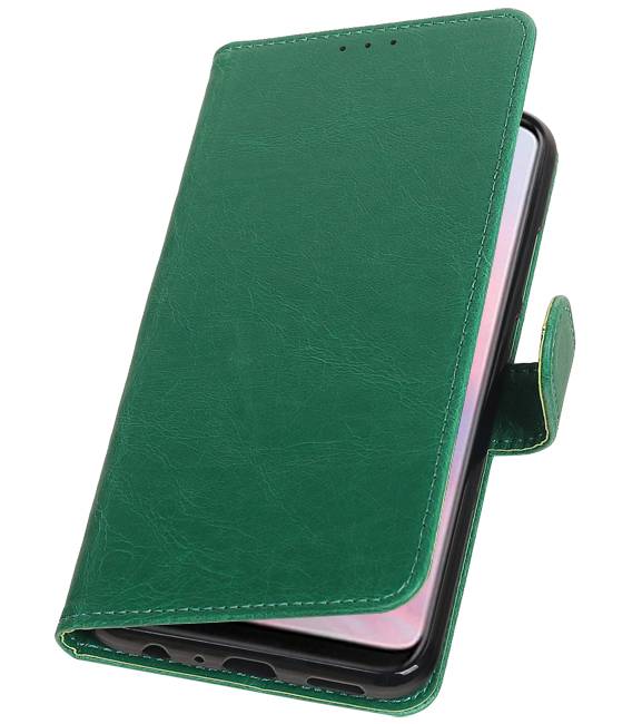 Pull Up Bookstyle voor Huawei Y9 2019 Groen