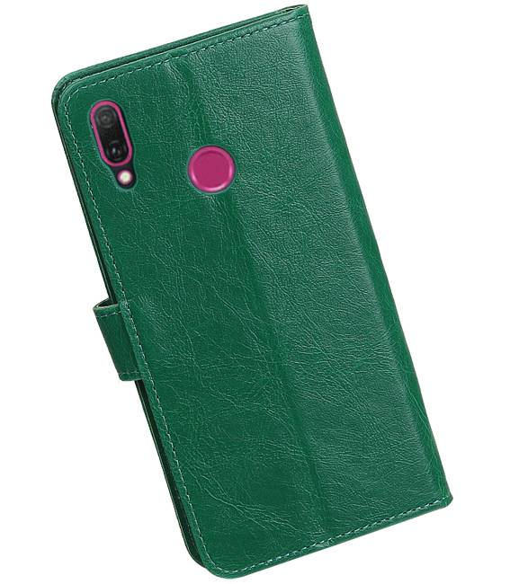 Pull Up Bookstyle für Huawei Y9 2019 Grün