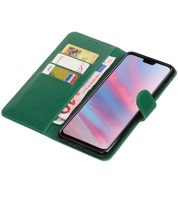 Pull Up Bookstyle für Huawei Y9 2019 Grün