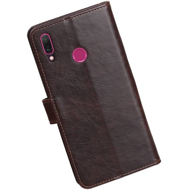 Style de livre Pull Up pour Huawei Y9 2019 Mocca