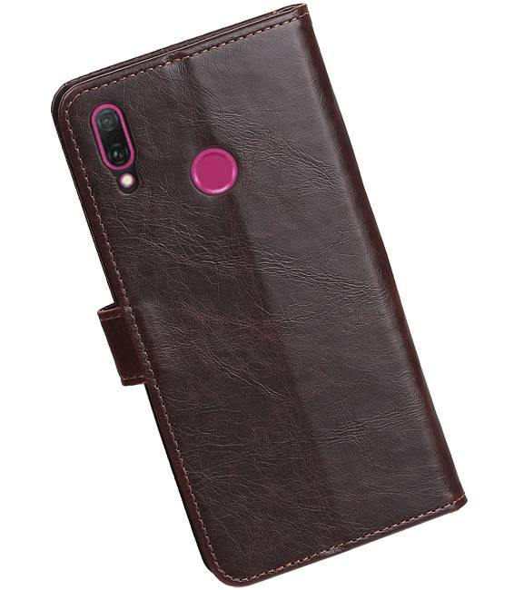 Pull Up Bookstyle voor Huawei Y9 2019 Mocca