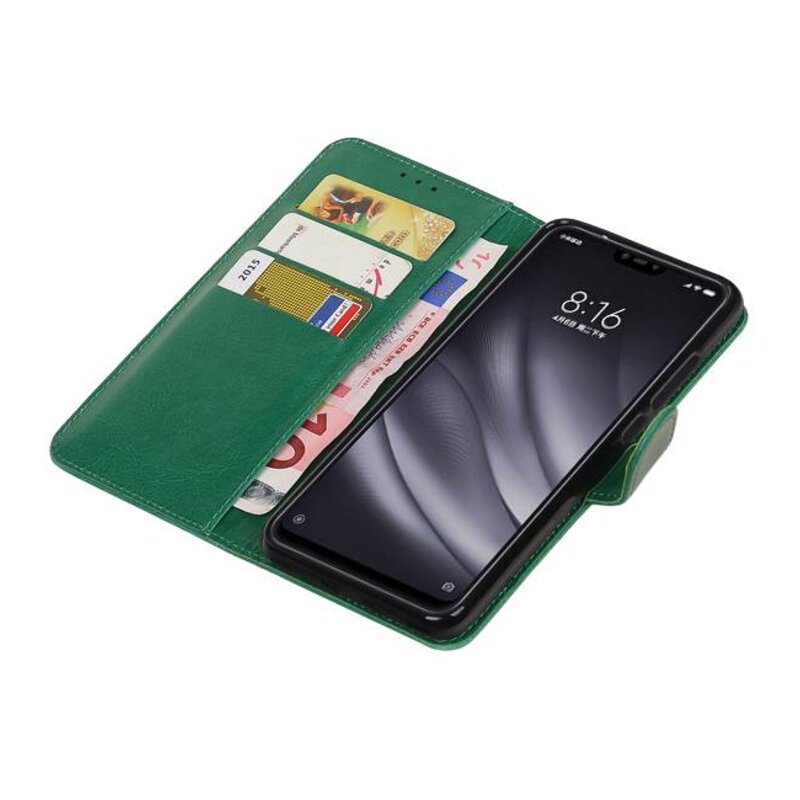 Pull Up Bookstyle voor XiaoMi Mi 8 Lite Groen