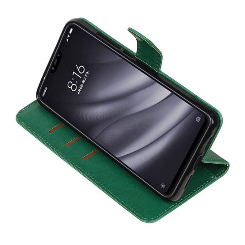 Pull Up Bookstyle voor XiaoMi Mi 8 Lite Groen
