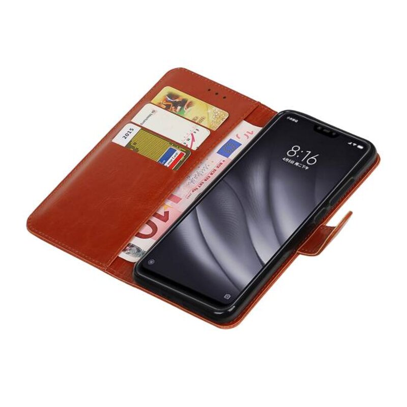 Pull Up Bookstyle para XiaoMi Mi 8 Lite Marrón