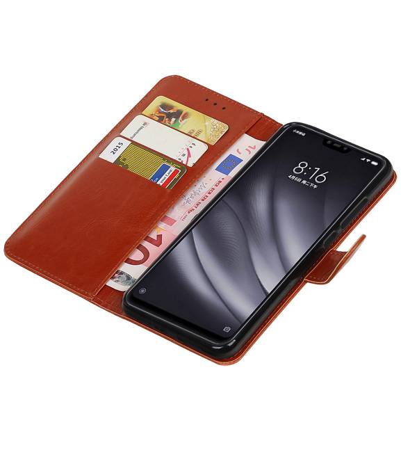 Pull Up Bookstyle for XiaoMi Mi 8 Lite Brown