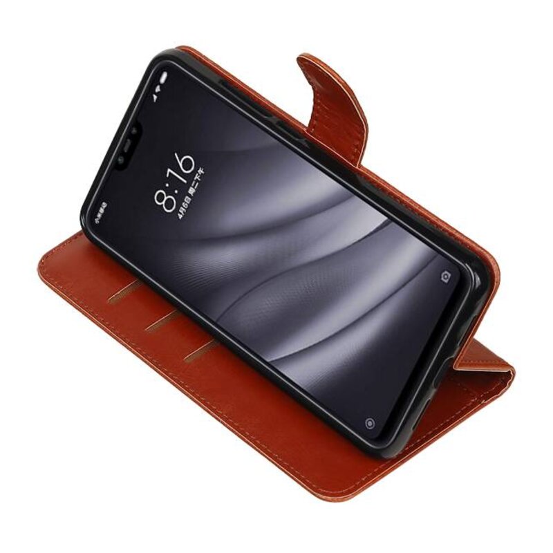 Pull Up Bookstyle for XiaoMi Mi 8 Lite Brown