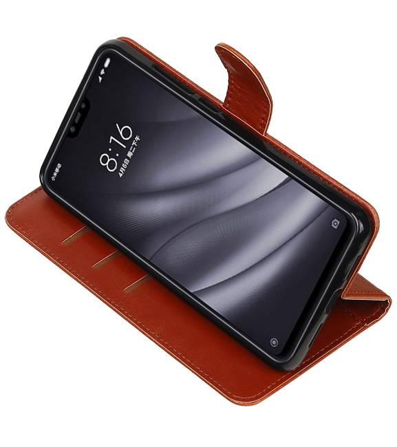 Pull Up Bookstyle for XiaoMi Mi 8 Lite Brown