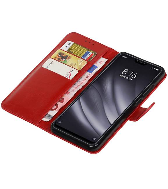 Pull Up Bookstyle voor XiaoMi Mi 8 Lite Rood