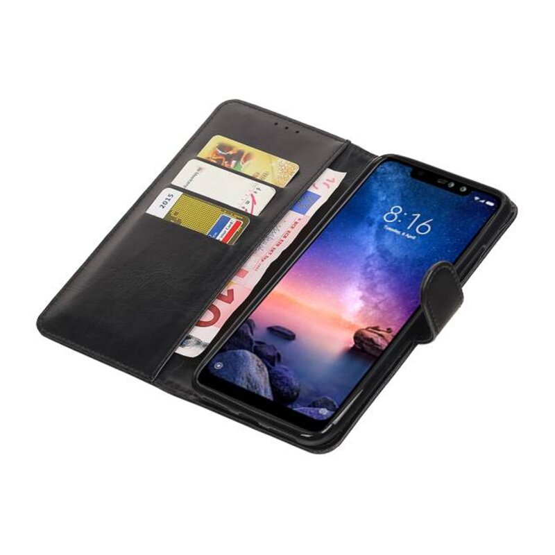 Pull Up Bookstyle para XiaoMi Redmi Note 6 Pro Black