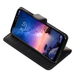 Pull Up Bookstyle pour XiaoMi Redmi Note 6 Pro Noir
