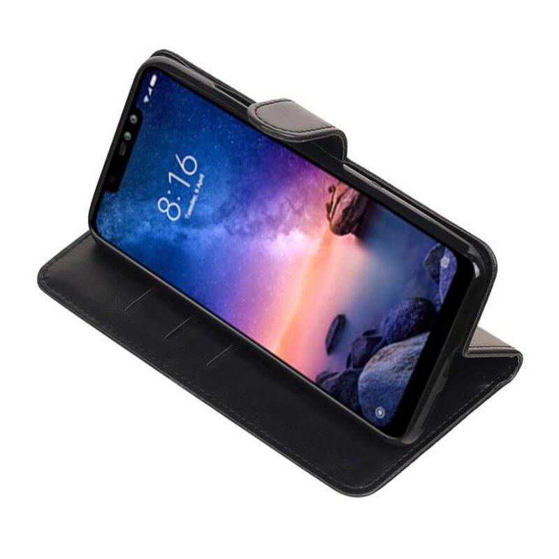 Pull Up Bookstyle for XiaoMi Redmi Note 6 Pro Black