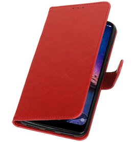 Pull Up Bookstyle pour XiaoMi Redmi Note 6 Pro Rouge