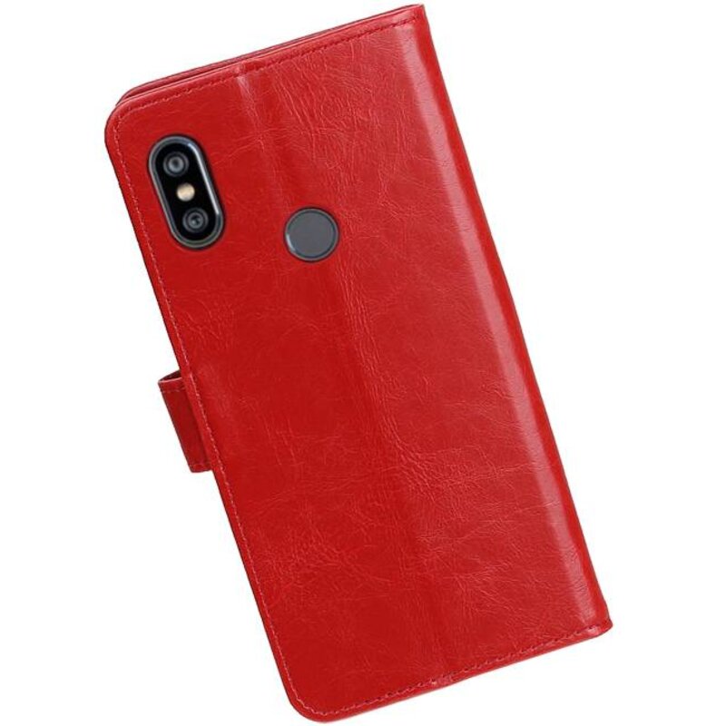 Pull Up Bookstyle para XiaoMi Redmi Note 6 Pro Red