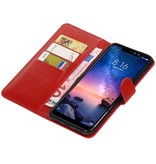 Pull Up Bookstyle for XiaoMi Redmi Note 6 Pro Red