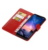 Pull Up Bookstyle para XiaoMi Redmi Note 6 Pro Red