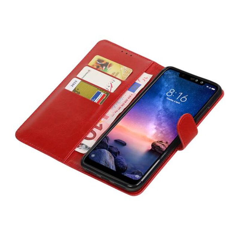 Pull Up Bookstyle per XiaoMi Redmi Note 6 Pro Red