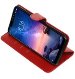 Pull Up Bookstyle pour XiaoMi Redmi Note 6 Pro Rouge