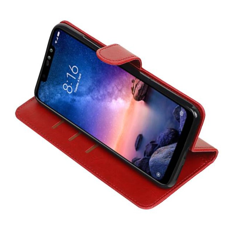 Pull Up Bookstyle per XiaoMi Redmi Note 6 Pro Red