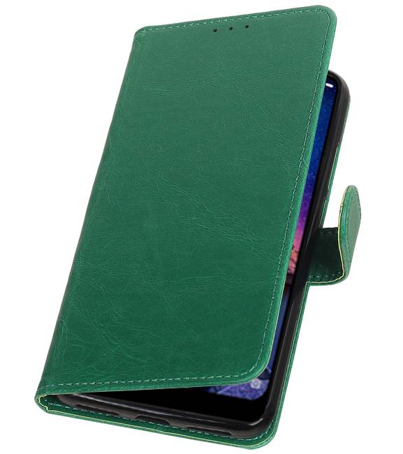 Pull Up Bookstyle voor XiaoMi Redmi Note 6 Pro Groen