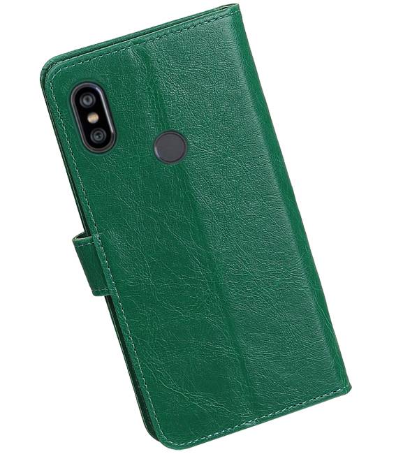 Pull Up Bookstyle voor XiaoMi Redmi Note 6 Pro Groen