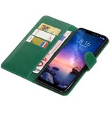 Pull Up Bookstyle voor XiaoMi Redmi Note 6 Pro Groen