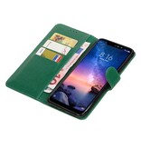 Pull Up Bookstyle pour XiaoMi Redmi Note 6 Pro Vert