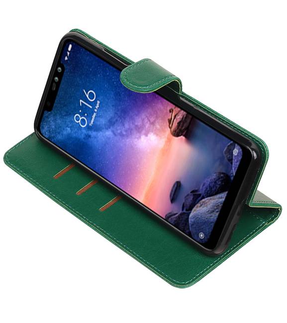 Pull Up Bookstyle pour XiaoMi Redmi Note 6 Pro Vert