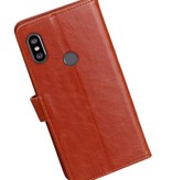 Pull Up Bookstyle voor XiaoMi Redmi Note 6 Pro Bruin