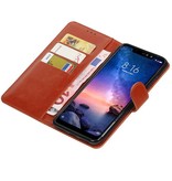 Pull Up Bookstyle for XiaoMi Redmi Note 6 Pro Brown