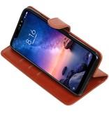 Pull Up Bookstyle voor XiaoMi Redmi Note 6 Pro Bruin