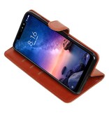 Pull Up Bookstyle voor XiaoMi Redmi Note 6 Pro Bruin