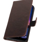 Pull Up Bookstyle voor XiaoMi Redmi Note 6 Pro Mocca