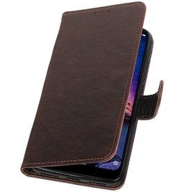 Pull Up Bookstyle voor XiaoMi Redmi Note 6 Pro Mocca