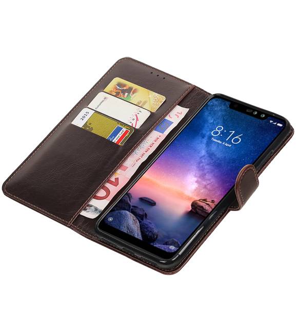 Pull Up Bookstyle für XiaoMi Redmi Note 6 Pro Mocca