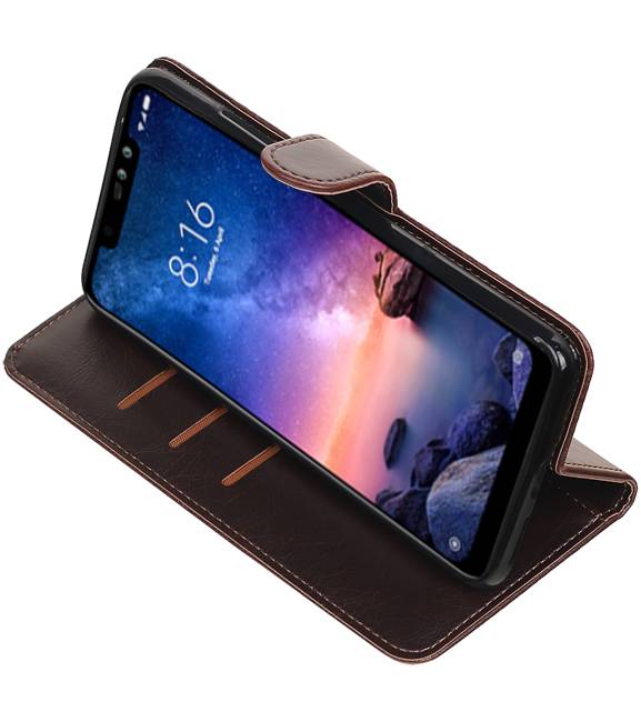 Pull Up Bookstyle for XiaoMi Redmi Note 6 Pro Mocca