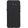 Estuche rígido hexagonal para Samsung Galaxy A8 Plus 2018 negro